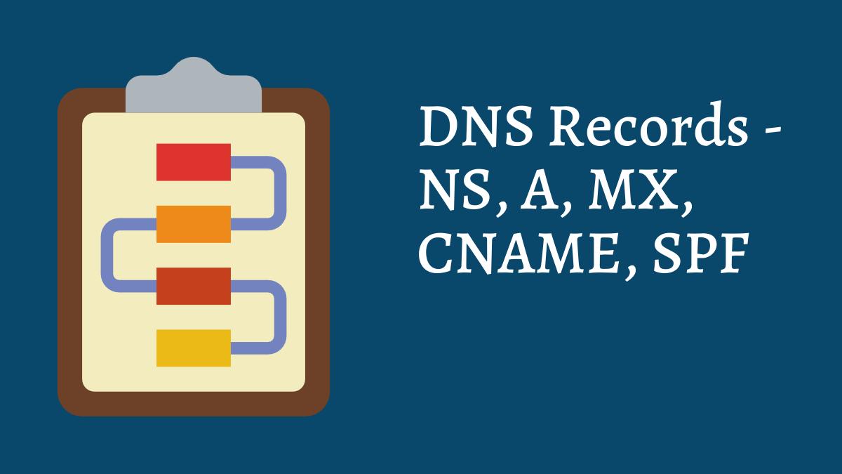 DNS Records - NS, A, MX, CNAME, SPF
